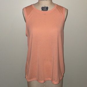 Peach orange athletic muscle tank top